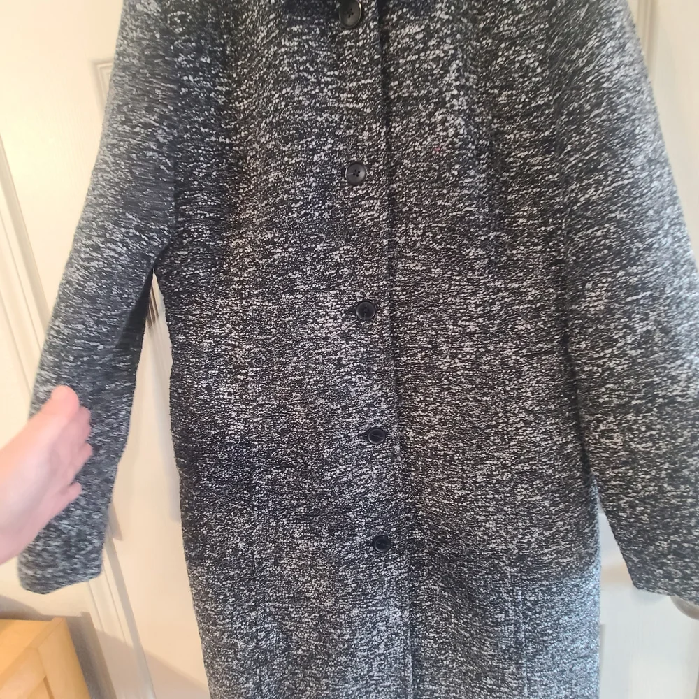 J. Crew Black and White Marled Pea Coat - Picture 6 of 16